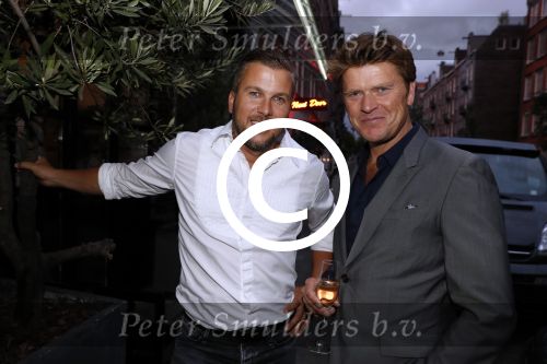 Amsterdam 2 september 2016
Diner voor Albert Verlinde met zijn oud rtl boulevard collega\'s bij le Garage. Beau v Erven Dorens en Winston Gerschtanowitz