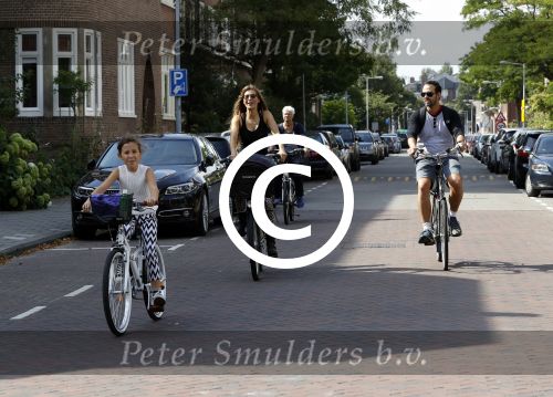 Amsterdam 3 september 2016 
Beertje v Beers met man en dochter op de fiets