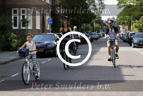 Amsterdam 3 september 2016 
Beertje v Beers met man en dochter op de fiets