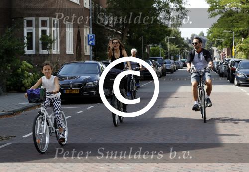 Amsterdam 3 september 2016 
Beertje v Beers met man en dochter op de fiets