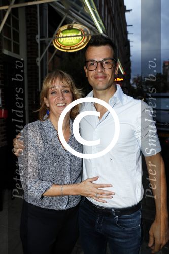 Amsterdam 2 september 2016
Diner voor Albert Verlinde met zijn oud rtl boulevard collega\'s bij le Garage. carlo v Lienden met vrouw Marijke Bongers