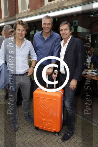 Amsterdam 28 juni 2016 
Presentatie Princess koffers voor het Nederlandse team voor de olympische spelen van Rio de Janeiro. Toine v peperstraten Robert Maaskant en Hein Vergeer