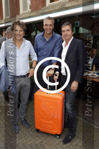 Amsterdam 28 juni 2016 
Presentatie Princess koffers voor het Nederlandse team voor de olympische spelen van Rio de Janeiro. Toine v peperstraten Robert Maaskant en Hein Vergeer
