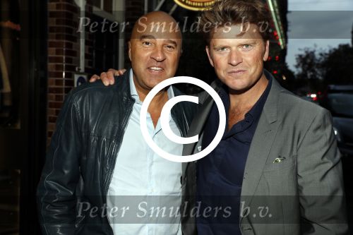 Amsterdam 2 september 2016
Diner voor Albert Verlinde met zijn oud rtl boulevard collega\'s bij le Garage. John v d Heuvel en Beau v Erven Dorens