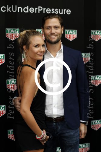 Amsterdam 30 augustus 2016
Presentatie Tag Heuer horloge van Max Verstappen. Kimberly Klaver met man Bas Schothorst