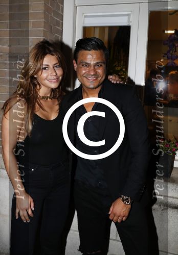 Amsterdam 2 september 2016  
Opening nieuwe pand en start nieuw bedrijf Olcay Gulsen. (Flawser). Olcay met vriend Frans