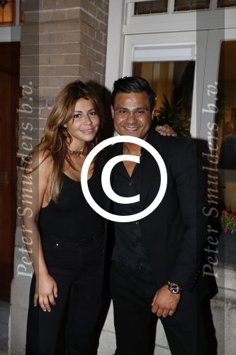 Amsterdam 2 september 2016  
Opening nieuwe pand en start nieuw bedrijf Olcay Gulsen. (Flawser). Olcay met vriend Frans