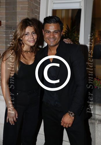 Amsterdam 2 september 2016  
Opening nieuwe pand en start nieuw bedrijf Olcay Gulsen. (Flawser). Olcay met vriend Frans