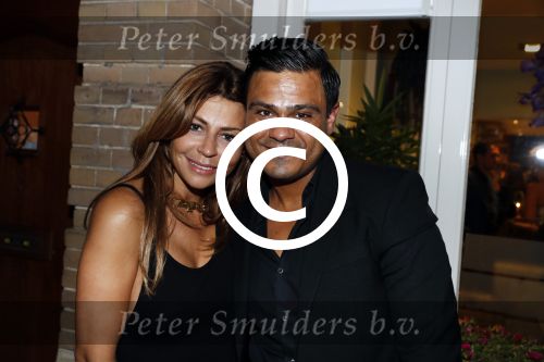 Amsterdam 2 september 2016  
Opening nieuwe pand en start nieuw bedrijf Olcay Gulsen. (Flawser). Olcay met vriend Frans