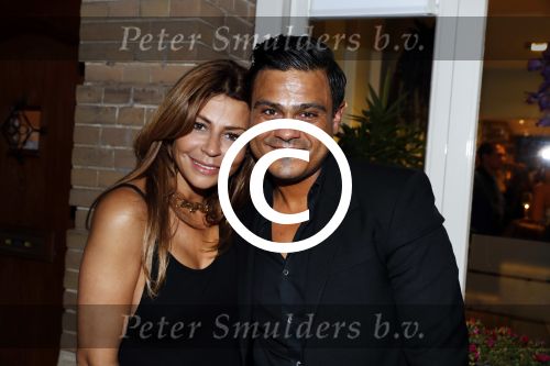 Amsterdam 2 september 2016  
Opening nieuwe pand en start nieuw bedrijf Olcay Gulsen. (Flawser). Olcay met vriend Frans