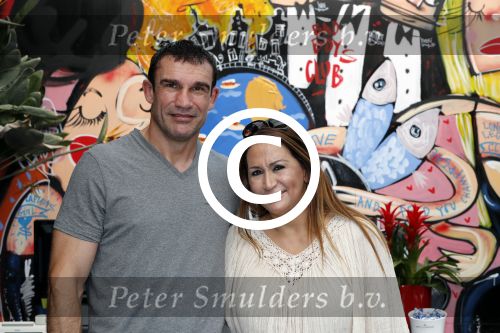 Amsterdam 25 augustus 2016
Peter Aerts met zijn vrouw Esther bij the harbour club cafe tijdens interview met Annette de Vries via Hollywood Productions