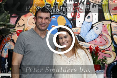 Amsterdam 25 augustus 2016
Peter Aerts met zijn vrouw Esther bij the harbour club cafe tijdens interview met Annette de Vries via Hollywood Productions