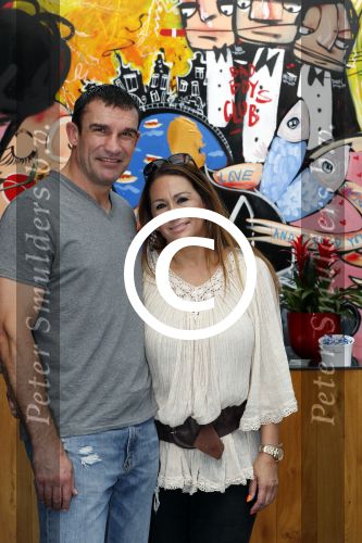 Amsterdam 25 augustus 2016
Peter Aerts met zijn vrouw Esther bij the harbour club cafe tijdens interview met Annette de Vries via Hollywood Productions