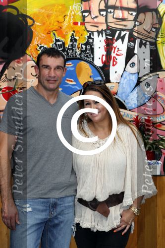 Amsterdam 25 augustus 2016
Peter Aerts met zijn vrouw Esther bij the harbour club cafe tijdens interview met Annette de Vries via Hollywood Productions