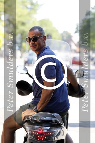 Amsterdam 25 augustus 2016  
Ruud Gullit op zijn scooter