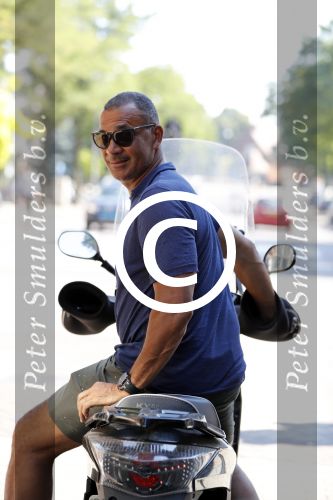 Amsterdam 25 augustus 2016  
Ruud Gullit op zijn scooter