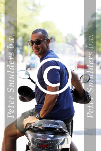 Amsterdam 25 augustus 2016  
Ruud Gullit op zijn scooter