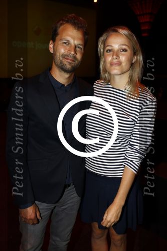Hilversum 22 augustus 2016
Perspresentatie NPO in studio 21met alle presentatoren. Tess Milne met Daan Nieber