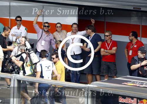 Spa Francorchamps 28 augustus 2016
Winston Gerschtanowitz met zijn zoon Julian op bezoek bij de F1. Hij was met Michiel Mol en zijn vriendin Marloes Mens