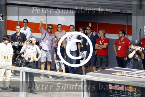 Spa Francorchamps 28 augustus 2016
Winston Gerschtanowitz met zijn zoon Julian op bezoek bij de F1. Hij was met Michiel Mol en zijn vriendin Marloes Mens