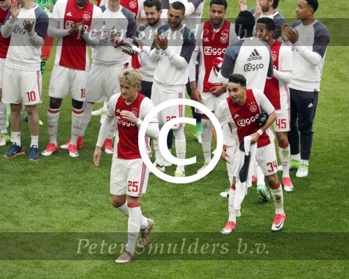 Amsterdam, 7 Mei 2017 AJAX-GoAhead eindstand 4-0
Abdelhak Nouri Kasper Dolberg Justin Kluivert e.a.