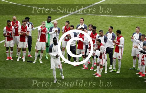 Amsterdam, 7 Mei 2017 AJAX-GoAhead eindstand 4-0
Abdelhak Nouri Kasper Dolberg Justin Kluivert e.a.