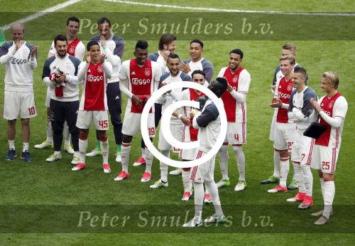 Amsterdam, 7 Mei 2017 AJAX-GoAhead eindstand 4-0
Abdelhak Nouri Kasper Dolberg Justin Kluivert e.a.