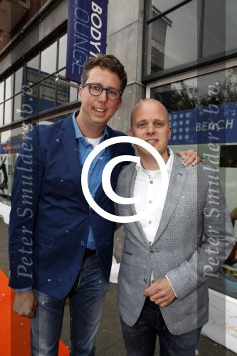 Amsterdam 15 juli 2017
Frits Huffnagel viert zijn 50e verjaardag. Arijan v Bavel met partner  Joris Bengevoord