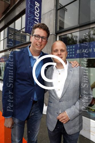 Amsterdam 15 juli 2017
Frits Huffnagel viert zijn 50e verjaardag. Arijan v Bavel met partner  Joris Bengevoord