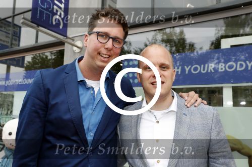 Amsterdam 15 juli 2017
Frits Huffnagel viert zijn 50e verjaardag. Arijan v Bavel met partner  Joris Bengevoord