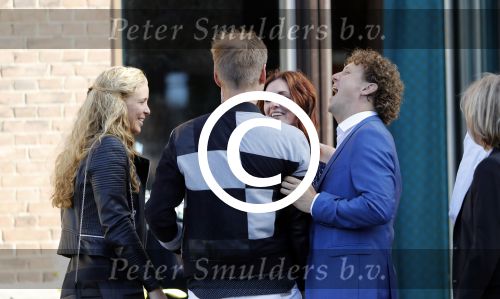 Leiden 2 juli 2017 
Jochem Myjer en zijn vriendin Marloes Novan vieren de 40e verjaardag van Jochem met familie en vrienden. Armin v Buuren met zijn vrouw Erika