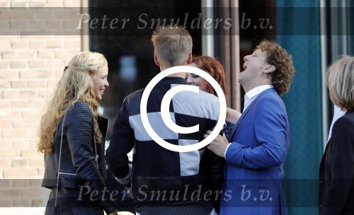 Leiden 2 juli 2017 
Jochem Myjer en zijn vriendin Marloes Novan vieren de 40e verjaardag van Jochem met familie en vrienden. Armin v Buuren met zijn vrouw Erika