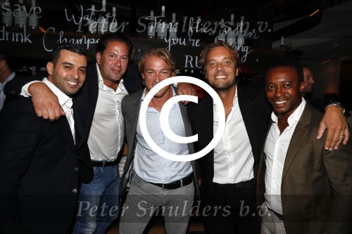 Rotterdam 31 augustus 2017
Life after Football met Giovanni v Bronkhorst bij de harbour Club in Rotterdam. Soufian Asafiati Regi Blinker Bas Smit