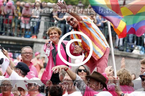 Amsterdam 5 augustus 2017
canal parade in Amsterdam. Ben Cramer en Jacques Herb