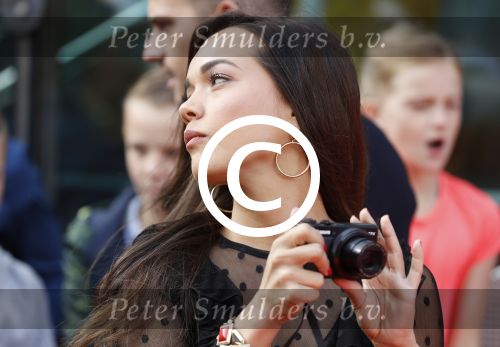 Amsterdam 2 augustus 2017  
Premiere emoji de film in pathe arena. Bibi Brijeman