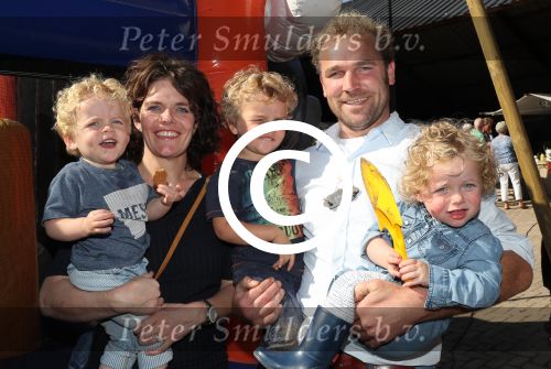 Toldijk, 3 September 2017 
Reunie Boer zoekt vrouw
Boer Frans Zanderink met zijn vrouw Leonie Zanderink en oudste zoon Geert Zanderink en de tweeling Huub Zanderink en Marlie Zanderink
