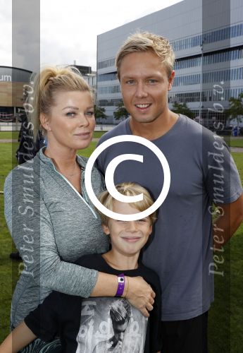 Amsterdam 9 september 2017
Edwin Evers staat op Run van radio 538 bij het Science park. Bridget Maasland met zoon Mees en nieuwe vriend Bram Plattel