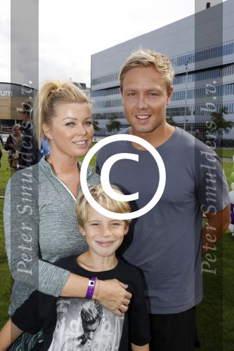 Amsterdam 9 september 2017
Edwin Evers staat op Run van radio 538 bij het Science park. Bridget Maasland met zoon Mees en nieuwe vriend Bram Plattel