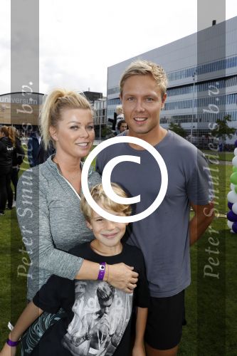 Amsterdam 9 september 2017
Edwin Evers staat op Run van radio 538 bij het Science park. Bridget Maasland met zoon Mees en nieuwe vriend Bram Plattel