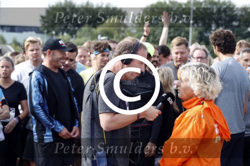 Amsterdam 9 september 2017
Edwin Evers staat op Run van radio 538 bij het Science park.