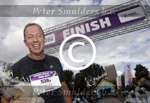 Amsterdam 9 september 2017
Edwin Evers staat op Run van radio 538 bij het Science park.