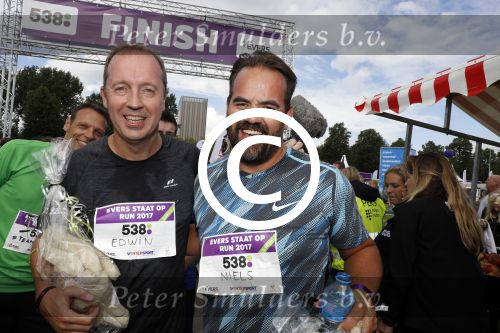 Amsterdam 9 september 2017
Edwin Evers staat op Run van radio 538 bij het Science park.