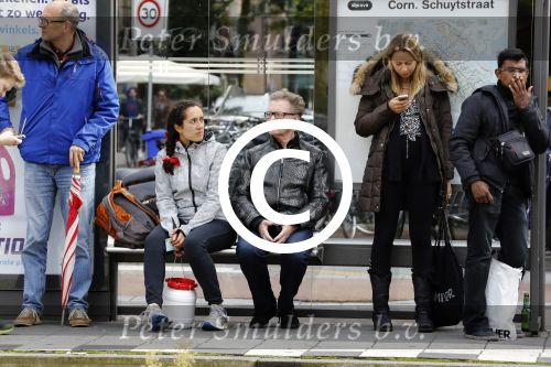 Amsterdam 16 september 2017
Eric Beekes wacht op de tram