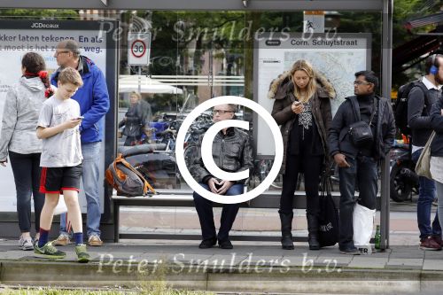 Amsterdam 16 september 2017
Eric Beekes wacht op de tram