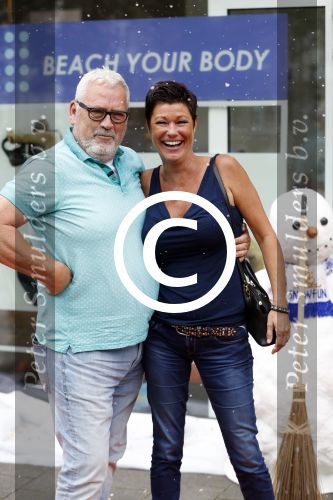 Amsterdam 15 juli 2017
Frits Huffnagel viert zijn 50e verjaardag. Ernst Daniel Smid met vriendin