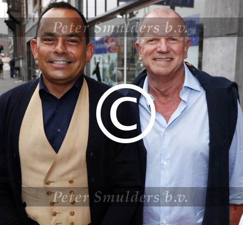 Amsterdam 15 juli 2017
Frits Huffnagel viert zijn 50e verjaardag. Evert santegoeds met partner Robert halewijn