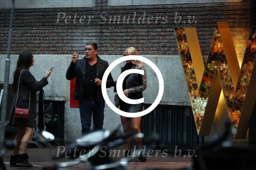 Amsterdam 16 september 2017 
Frank masmeijer gaat hapje eten met zijn twee dochters.
