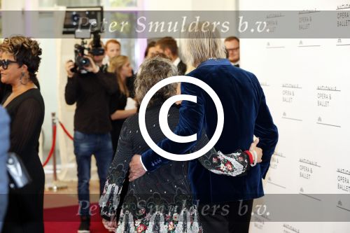 Amsterdam 11 september 2017 
Premiere Nationa Ballet in de stopera. Freek de Jonge met zijn vrouw
