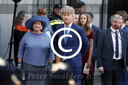 Den Haag 19 september 2017
Geert Wilders met zijn vrouw en beveiliging tijdens prinsjesdag op het binnenhof