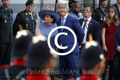 Den Haag 19 september 2017
Geert Wilders met zijn vrouw en beveiliging tijdens prinsjesdag op het binnenhof